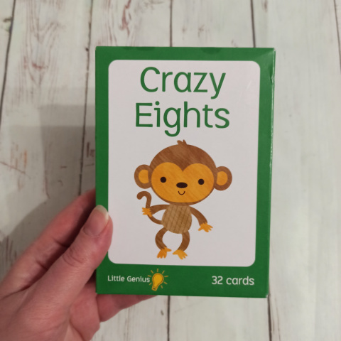 Crazy Eights - duże karty W ŚRODKU NOWA