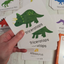 Dinosaur Snap - duże karty W ŚRODKU NOWA