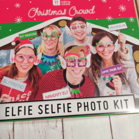 ELFIE SELFIE PHOTO KIT - 30 sztuk: okulary, tabliczki i akcesoria na gumkach