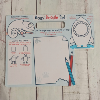 BOYS' DOODLE PAD - notes z 6 kartami pracy (mnóstwo stron)