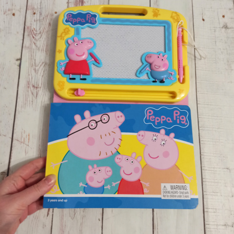 Peppa Pig Znikopis tablica magnetyczna + książka po angielsku