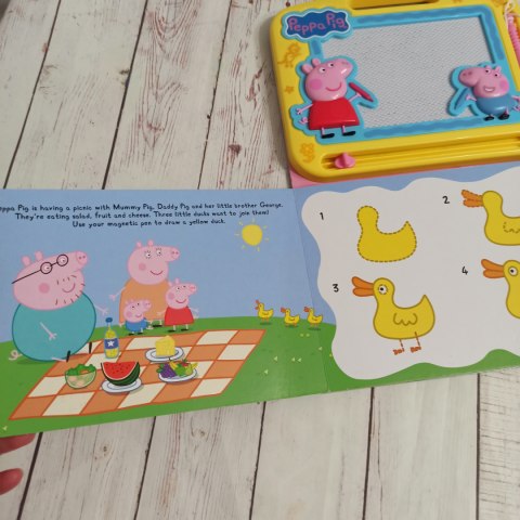 Peppa Pig Znikopis tablica magnetyczna + książka po angielsku