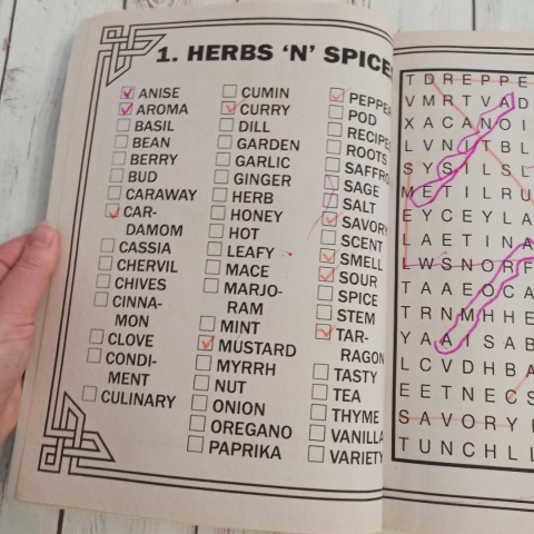 LARGE PRINT WORDSEARCH - wykreślanka z kategoriami słów