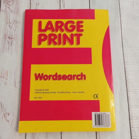 LARGE PRINT WORDSEARCH - wykreślanka z kategoriami słów