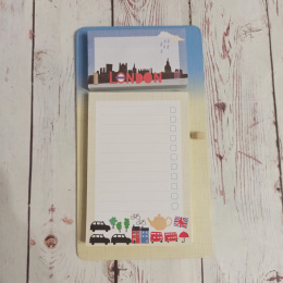 Notes London z magnesem - karteczki samoprzylepne + notes z okienkami