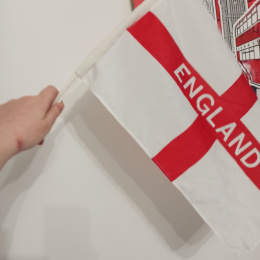 Chorągiewka flaga Anglii - biały napis ENGLAND