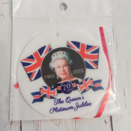 Okrągła przywieszka The Queen's Platinum Jubilee NOWA
