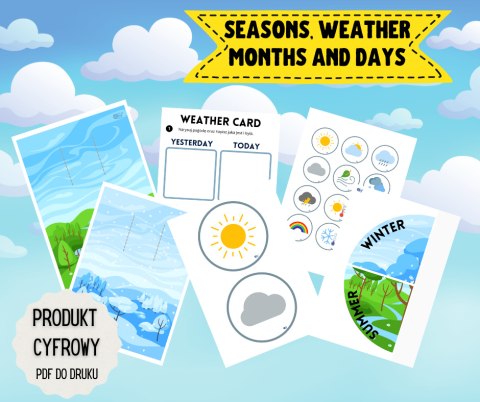 SEASONS, WEATHER, MONTHS AND DAYS - PDF + interaktywne gry