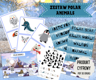 Zestaw Polar Animals + karty pracy w pliku PDF