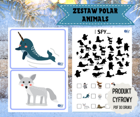 Zestaw Polar Animals + karty pracy w pliku PDF