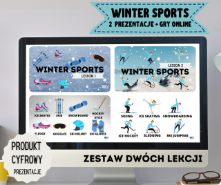 WINTER SPORTS - dwie prezentacje + interaktywne gry PDF i online