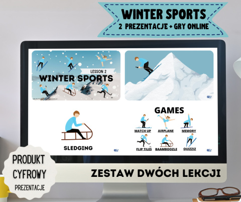 WINTER SPORTS - dwie prezentacje + interaktywne gry PDF/online