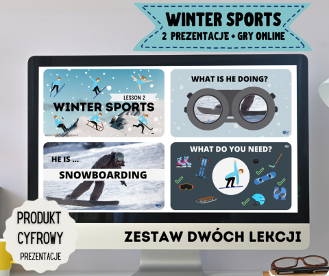 WINTER SPORTS - dwie prezentacje + interaktywne gry PDF/online