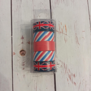 Zestaw 5 WASHI TAPE brytyjski motyw