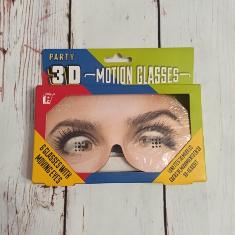 3D MOTION GLASSES - okulary z ruchomymi oczami - 6 różnych postaci, emocji NOWE