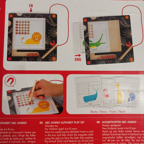 LEARN THE ALPHABET magnetyczna gra Alfabet i Zwierzęta po angielsku i francusku