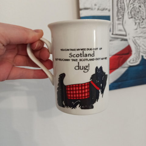 Porcelanowy Scotland Kubek Szkocki Terier