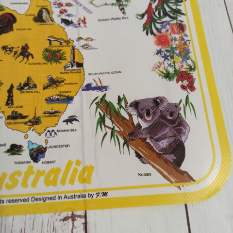 Australia Mata/Plansza plastikowa z mapą i symbolami Australia Mata/Plansza plastikowa z mapą i symbolami