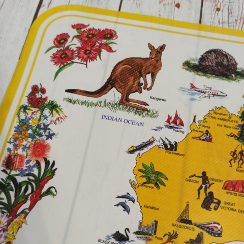 Australia Mata/Plansza plastikowa z mapą i symbolami Australia Mata/Plansza plastikowa z mapą i symbolami