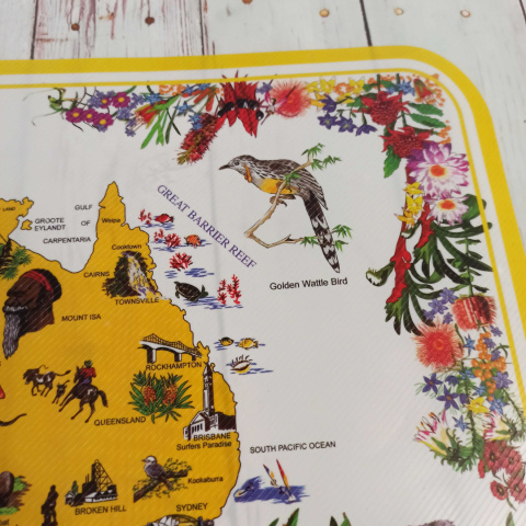 Australia Mata/Plansza plastikowa z mapą i symbolami Australia Mata/Plansza plastikowa z mapą i symbolami