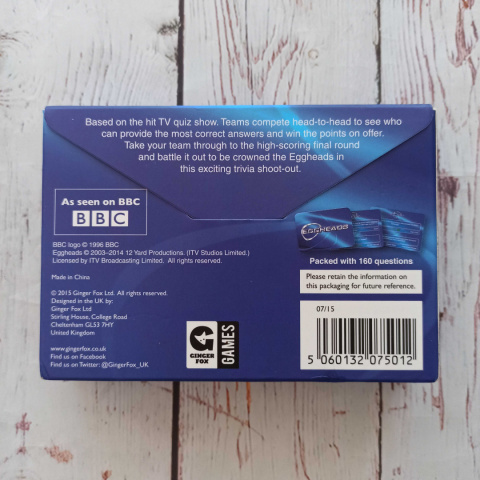 EGGHEADS CARD GAME EGGHEADS CARD GAME