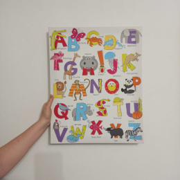 Obraz Angielski Alfabet ze zwierzakami 40x50 cm