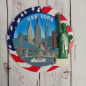 Panorama Nowego Jorku dekoracja, średnica 16 cm