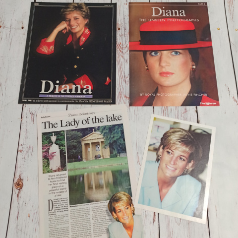 Diana - The People's Princess + The Unseen Photographs zestaw 7 magazynów + dodatkowy artykuł i zdjęcie