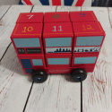 Drewniany Autobus Double-Decker Londyński - klocki z liczbami 1-10