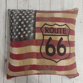 Poduszka z flagą USA Route 66 45x45cm NOWA