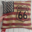 Poduszka z flagą USA Route 66 45x45cm