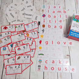 Read, Writing and Spelling Pack - PlaySmart - alfabet, wyrazy oraz układanki wyrazowe + marker suchościeralny