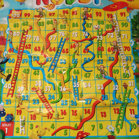 NODDY Gaint Snakes and Ladders - plansza 90x90 cm, bez pudełka