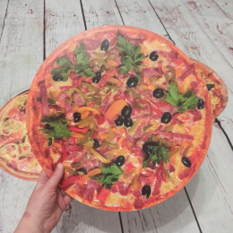Zestaw 4 mat Pizza XL 38 cm - na zajęcia o pizzy, jedzeniu