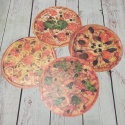 Zestaw 4 mat Pizza XL 38 cm - na zajęcia o pizzy, jedzeniu