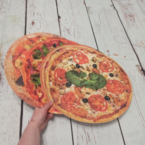 Zestaw 4 mat Pizza XL 38 cm - na zajęcia o pizzy, jedzeniu