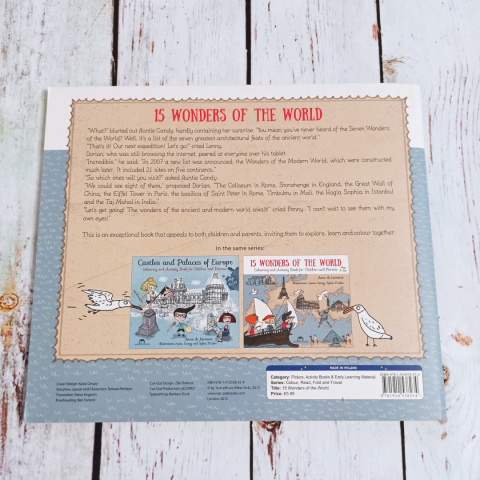 15 WONDERS OF THE WORLD - Colouring And Activity Book NOWA