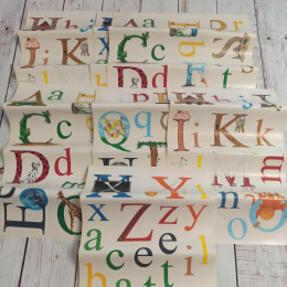 Naklejki na ścianę literki - alfabet - 137 sztuk