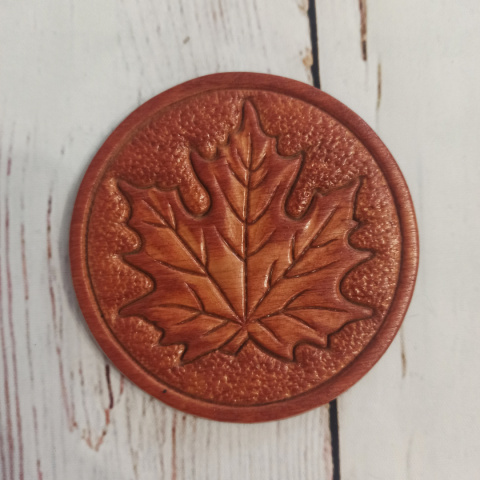 Podkładka/Obrazek - Kanadyjski Liść Klonowy Drewniany