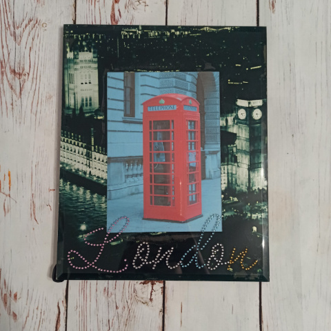 RAMKA LONDON TELEPHONE + BIG BEN 22x27cm szklana