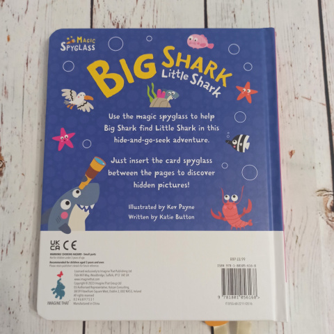 Książka Big Shark Little Shark (Board Book) - Kattie Button NOWA