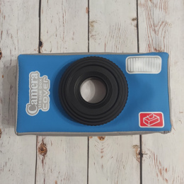 POJEMNIK Aparat Tissue Box blue - idealny na karty obrazkowe z podglądem w obiektywie, kieszenią z tyłu i zapinany na suwak