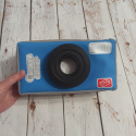POJEMNIK Aparat Tissue Box blue - idealny na karty obrazkowe z podglądem w obiektywie, kieszenią z tyłu i zapinany na suwak