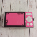 POJEMNIK Aparat Tissue Box pink - idealny na karty obrazkowe z podglądem w obiektywie, kieszenią z tyłu i zapinany na suwak