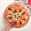 Plastikowa mata Pizza XL 38 cm OLIWKI - na zajęcia o pizzy, jedzeniu