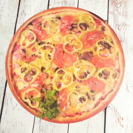 Plastikowa mata Pizza XL 38 cm PAPRYKA - na zajęcia o pizzy, jedzeniu