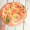 Plastikowa mata Pizza XL 38 cm PAPRYKA - na zajęcia o pizzy, jedzeniu