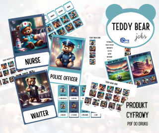 Teddy Bear Jobs - zestaw do druku + karty pracy PDF