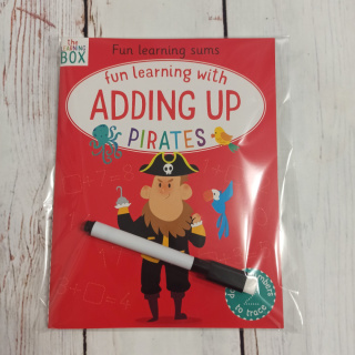 ADDING UP - fun learning with PIRATES - suchościeralna książeczka NOWA