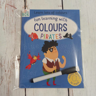 COLOURS - fun learning with PIRATES - suchościeralna książeczka NOWA